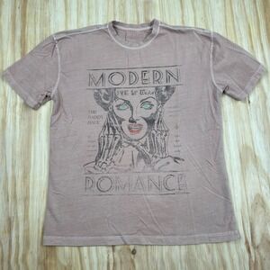 Modern Romance Women's T Shirt Love Is Dead Humor Goth Grunge L Short Sleeve